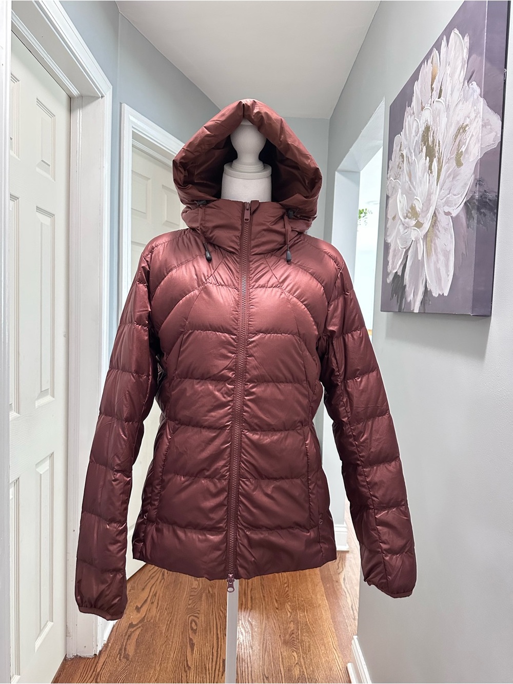 Quince Women's Hooded Puffer Jacket - Dusty Rose